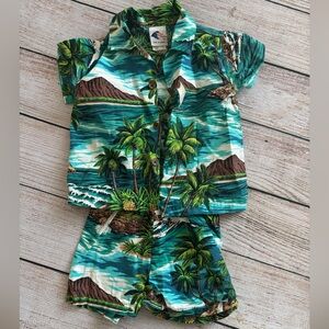 Nui Nalu Hawaiian Tropical Shirt and Shorts Set